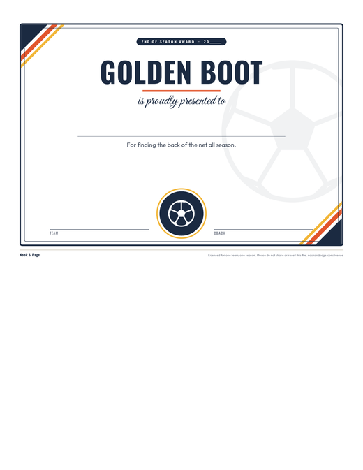 Soccer Awards, page one